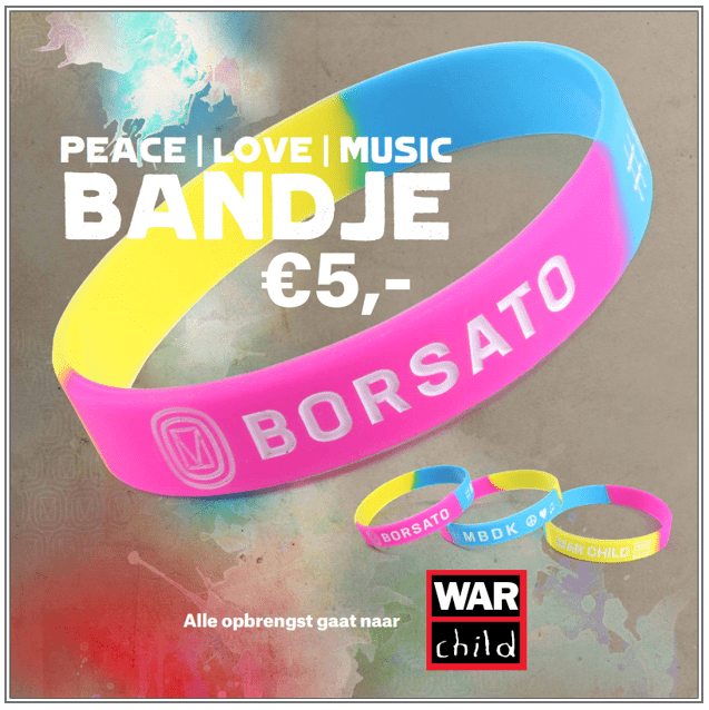 War Child Peace Love Music armbandje